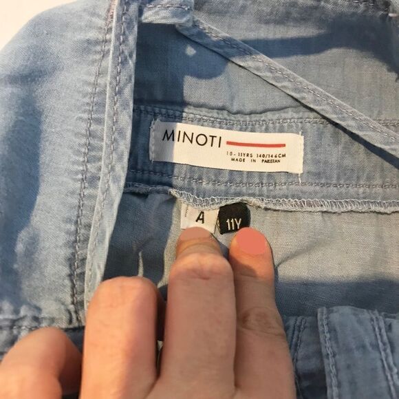 NWOT Kids Denim Stylized Denim Dress With Front Snaps 💚🌻 - Picture 7 of 7